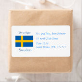 Zweden Vlag Etiket (Insitu)