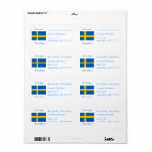 Zweden Vlag Etiket (Full Sheet)