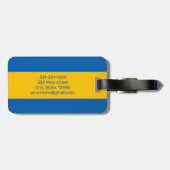 Zweden Vlag Gepersonaliseerde moderne reisbagage Bagagelabel (Achterkant horizontaal)