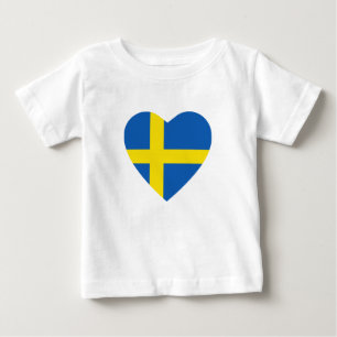 Zweden Vlag Hart T-shirt