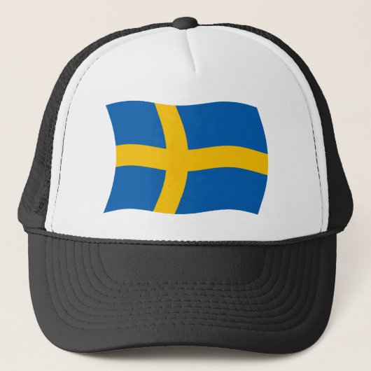 Zweden Vlag Hoed Trucker Pet (Voorkant)