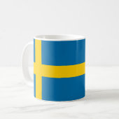 Zweden Vlag Keramische Koffie Mok (Voorkant links)