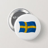 Zweden Vlag Knop Ronde Button 5,7 Cm (Voorkant /achterkant)