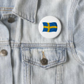 Zweden Vlag Knop Ronde Button 5,7 Cm (In situ)