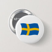 Zweden Vlag Knop Ronde Button 5,7 Cm (Voorkant /achterkant)