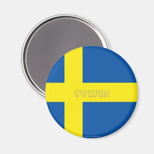 Zweden vlag magneet (Voorkant / Achterkant)