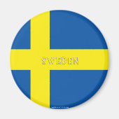 Zweden vlag magneet (Voorkant)