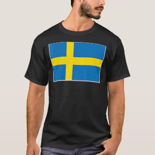 Zweden vlag met Zweedse kleuren T-shirt