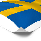 Zweden Vlag Poster Print (Hoek)