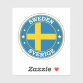 Zweden Vlag Ronde Cirkel Embleem Sticker (Vel)
