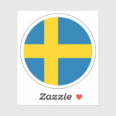 Zweden Vlag Ronde Sticker (Vel)