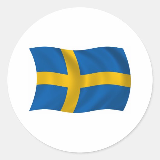 Zweden Vlag Sticker (Voorkant)