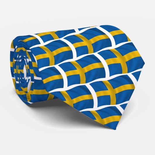 Zweden Vlag Stropdas (Opgerold)