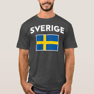 Zweden vlag Sverige Yellow Blue T-shirt