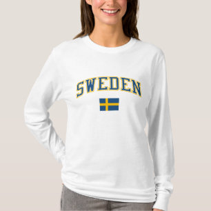 Zweden + vlag t-shirt