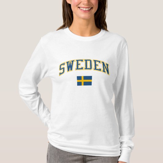 Zweden + vlag t-shirt (Voorkant)
