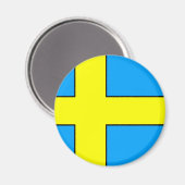 Zweden Vlag T-shirts en cadeautjes Magneet (Voorkant / Achterkant)