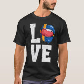 Zweden Vlag Voetbal Fan Love Zweed T-shirt (Voorkant)