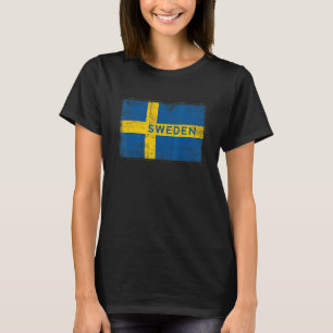 Zweden vlag Zweden Zweden Sverige Svenska Stockhol T-shirt