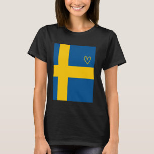Zweden Vlag Zweeds Hart Trots Erfgoed Nationaal T-shirt
