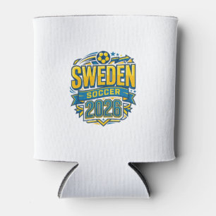 Zweden Voetbal 2026 Voetbal Vet Land Typografie  Blikjeskoeler