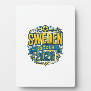 Zweden Voetbal 2026 Voetbal Vet Land Typografie  Fotoplaat