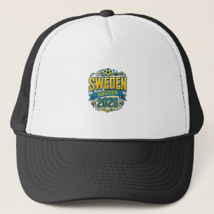 Zweden Voetbal 2026 Voetbal Vet Land Typografie  Trucker Pet