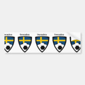 Zweden Voetbal Bumpersticker (Voorkant)