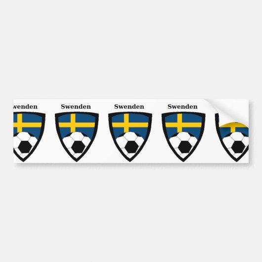 Zweden Voetbal Bumpersticker (Voorkant)
