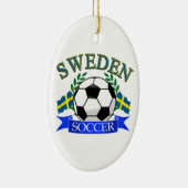 Zweden voetbal design keramisch ornament (Rechts)
