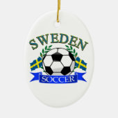 Zweden voetbal design keramisch ornament (Voorkant)