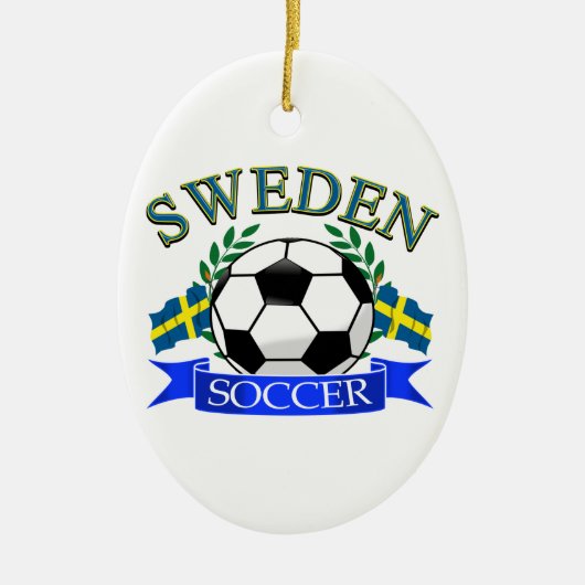 Zweden voetbal design keramisch ornament (Voorkant)