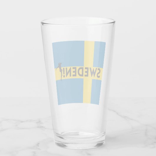 Zweden voetbal glas (Achterkant)
