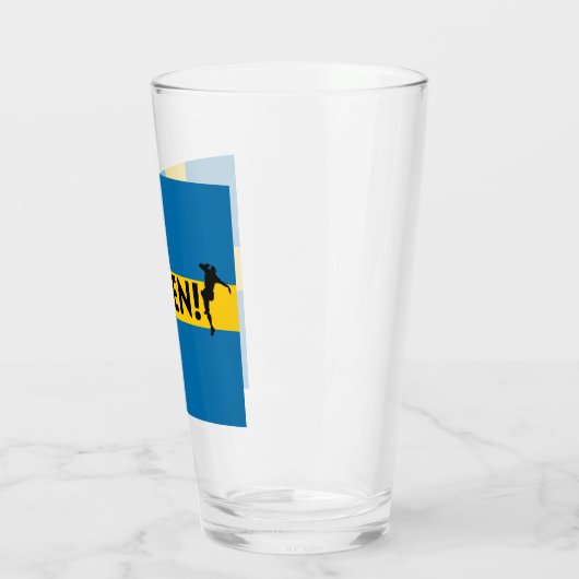 Zweden voetbal glas (Links)