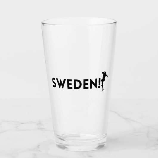 Zweden voetbal glas (Voorkant)