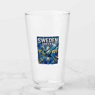 Zweden Voetbal Skelet Aanvaller Naties Poster Stij Glas