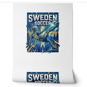 Zweden Voetbal Skelet Spits Landen Poster Stijl Behang
