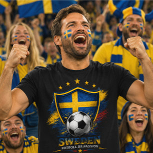 Zweden Voetbalfan Zweeds Voetbal WK T-shirt