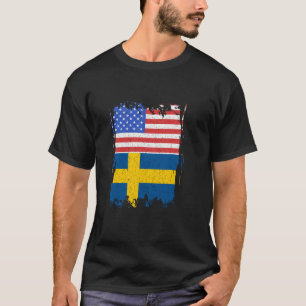 Zweden VS Amerika Zweden Zweedse Vlag Zweedse Pr T-shirt