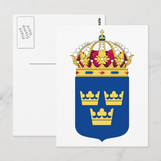 Zweden Wapenmunt Briefkaart (Voorkant / Achterkant)