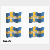 Zweden Waving Flag Rechthoekige Sticker (Vel)