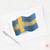 Zweden Waving Flag Rechthoekige Sticker (Envelop)