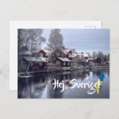 Zweden wintersundborn Hej Sverige Postkruising Briefkaart (Voorkant / Achterkant)