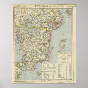 Zweden, Zuid Poster