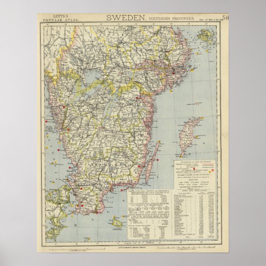 Zweden, Zuid Poster (Voorkant)