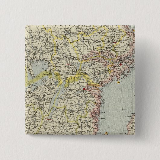 Zweden, Zuid Vierkante Button 5,1 Cm (Voorkant)