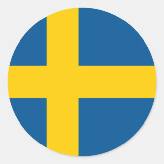 Zweden/Zweden/Zweedse vlag Ronde Sticker