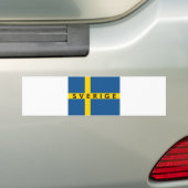 zweden - zweden - zweedse vlag zweedse tekstnaam bumpersticker (Op auto)
