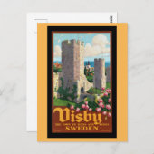  Zweden Zweeds Middeleeuws Stadsreizen Briefkaart (Voorkant / Achterkant)