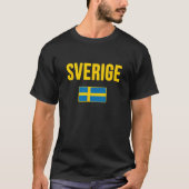 Zweden Zweeds Vlag Sverige Souvenir T Shirt (Voorkant)